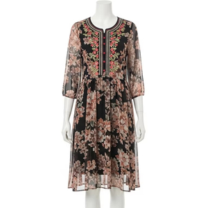 Vestido de Chifón con Apliques de Impresión Digital Lavable, Tela Suave y Ligera, Cómodo para Uso Diario, Moda de Verano, Ropa Personalizada - Product Image 1