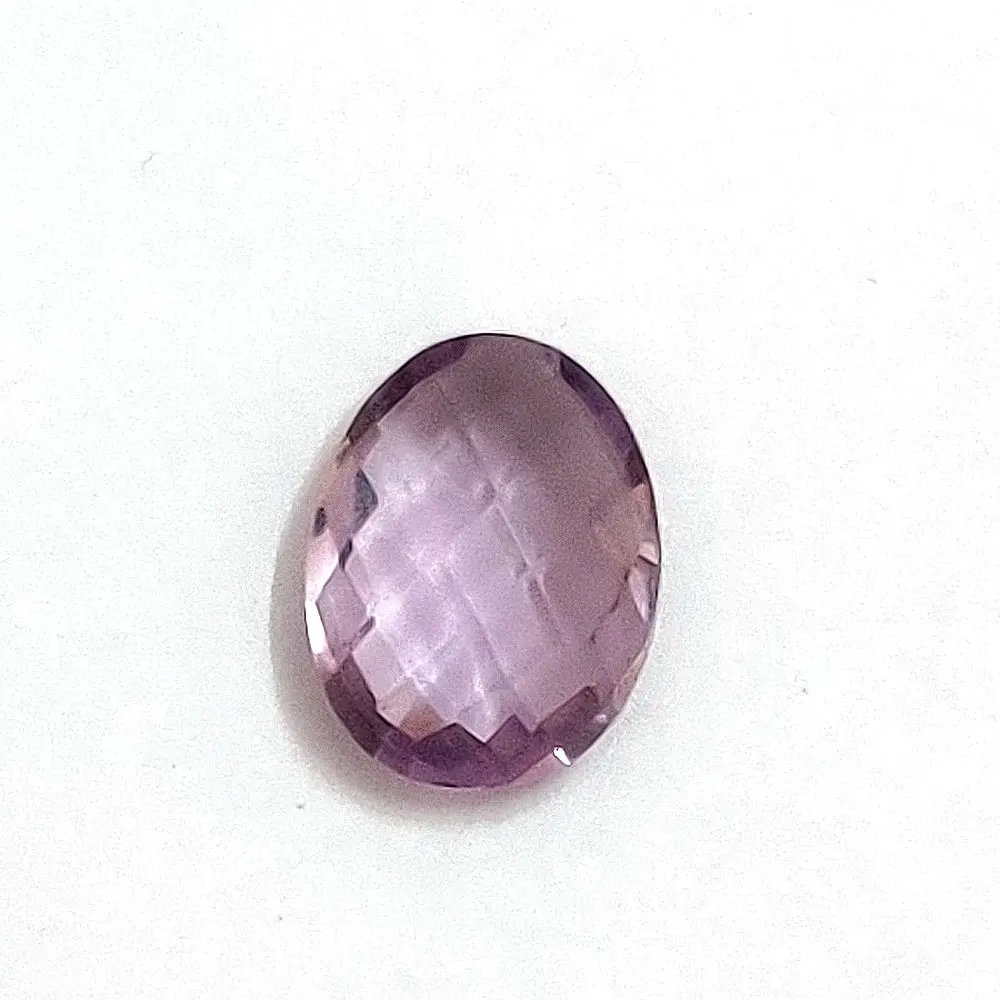 Amethyst Kualitas Baik 7X5Mm Oval Briolette AA + Grade Natural Brazil Amethyst 0.70 Cts Asli Gemstone Produsen