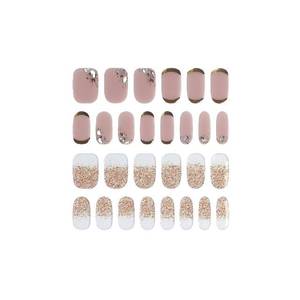 GLOSSYBLOSSOM PRO Quality 2D Real Gel Sticker Nails More Mocha Perfect Half-Hardened Salon Art Manicure Self-Non Soak-Off - Product Image 1