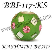 Cuentas Decorativas de Cachemira, Cuentas Lakh Duraderas y Coloridas, Perfectas para Joyería y Manualidades, Cuentas de Cachemira Hechas a Mano de la India - Product Image 3