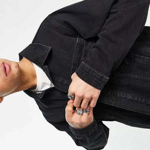 Nouvelle veste en jean 100% coton pour homme, décontractée, couleur unie, vintage, à bouton unique, respirante, personnalisable pour l'hiver - Product Image 3