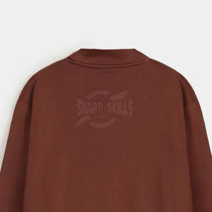 Sweat-shirt à quart de fermeture éclair en coton et polyester Logo personnalisé Sweat-shirt à quart de fermeture éclair grande taille à vendre - Product Image 3