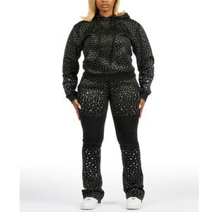 Ensemble de survêtement pour femmes, jogging, coupe ample, vêtements de sport confortables, respirant pour l'entraînement, la course à pied, le fitness - Product Image 1
