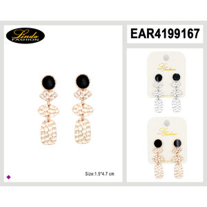 Boucles d'oreilles multi-cercles Linda Fashion en alliage plaqué argent, bijoux de mode unisexe - Product Image 6