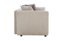 Bucharest Designer Creme Polsterstoff-Sofa-Set 3+1+1-Sitzer Luxuriöses Modulares Wohnzimmer-Sofa mit Holzbeinen Zeitgenössisches Design für Villa und Einkaufszentrum