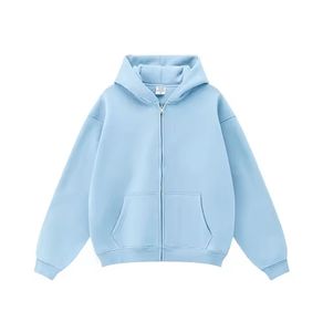 Sweats à capuche d'hiver pour hommes 100% coton polaire haute qualité lavé à l'acide grande taille sport respirant conception de poche impression bouffante personnalisée - Product Image 4