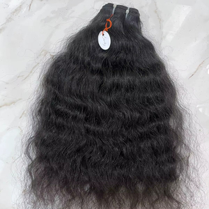 Extensions de cheveux humains vierges Remy indiennes à double trame ondulée, 100g, douces, naturelles, de haute qualité, toutes les couleurs, extrémités tirées individuellement - Product Image 1