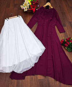 Latest New Launching <b>Long</b> Flair Kurti with <b>Skirt</b> Lowest Price Market Surat Gujarat Ethnic Garment ApparelGarment - Product Image 2