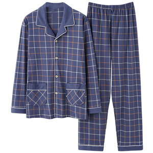 Conjuntos de pijama de algodón de manga larga para hombre con estilo, con icono similar, temporada de invierno, con etiqueta personalizada, conjuntos de pijamas estampados - Product Image 3