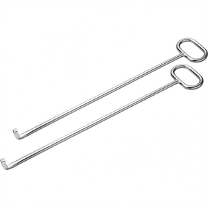 HRKE 800 mm Galvanized Manhole Cover Lifter with L-<b>hooks</b> Garden Hand <b>Tool</b> - Product Image 3