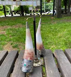 Logotipo personalizado vikingo bebiendo cuerno con soporte - Product Image 2