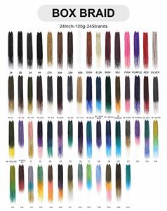 Synthétique Sénégalais <span class=keywords><strong>Twist</strong></span> Box tresse <span class=keywords><strong>Crochet</strong></span> cheveux Tresses Mince Sénégal Twists Pour Femmes Ombre Tressage Extensions de Cheveux - Product Image 2