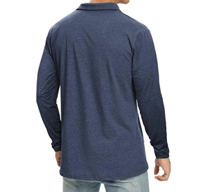 Polo homme de haute qualité, noir uni, manches courtes, tissu en coton respirant, style décontracté moderne, idéal pour l'été. - Product Image 4