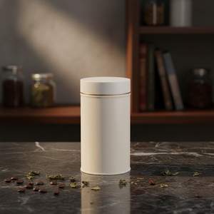 Boîte à café hermétique ronde en métal 500g grande capacité, pot de rangement alimentaire pour bonbons, idéal pour la présentation sur comptoir de café - Product Image 2