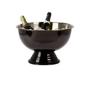 Panier refroidisseur de bouteilles de vin rouge de conception fabuleuse bol de Champagne de couleur argentée en métal de haute qualité avec fait à la main pour l'hôtel - Product Image 3