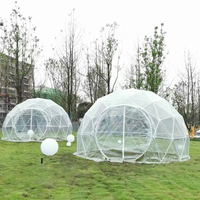 Dôme de glamping de 6 m avec toit en aluminium et verre, dôme géodésique en aluminium et verre, tentes géodésiques de Chine