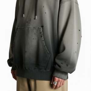 เสื้อฮู้ดซิปบ็อกซี่โอเวอร์ไซส์ใส่ได้ทั้งชายและหญิงเสื้อฮู้ดมีซิปมีฮู้ดแบบรูดซิปออกแบบได้ตามต้องการ - Product Image 5