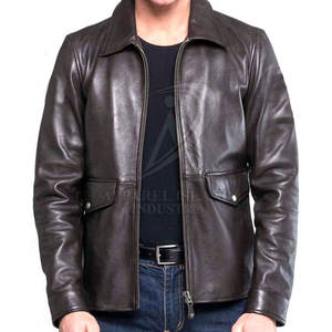 Chaqueta de Cuero para Hombre, Transpirable, Ecológica, de Secado Rápido, Cálida para Invierno, Cuello Alto, Estilo Casual, Alta Calidad, Precio Razonable - Product Image 1