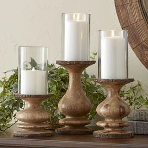 PRODUCTS HOLDER <b>CANDLE</b> HOLDER WOODEN <b>CANDLE</b> <b>STAND</b> FOR HOME Decoration Best Selling <b>Candle</b> Pillar Holder by Antique Creations - Product Image 3