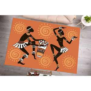 Tapis Femme Africaine, Tapis Femme Noire, Tapis Fille Africaine, Tapis Abstraits, Tapis en Velours - Product Image 4
