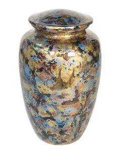 Urne de crémation en métal peint en brillant de style américain pour cendres adultes Urnes commémoratives colorées pour adultes - Product Image 5