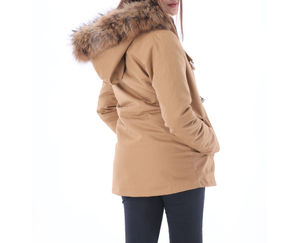 Manteau d'hiver long respirant Parka à capuche pour femmes Séchage rapide Écologique Chauffé Logo personnalisé Service OEM pour femmes - Product Image 5
