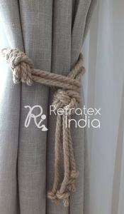 Off <b>White</b> 18'' with Twisted Cord Handle With Shiny and Soft Material for <b>Curtain</b> tieback - Product Image 4