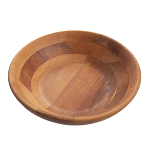 <b>Large</b> 30cm Beech Wood Serving <b>Bowl</b> - Natural Solid Wooden Salad & Fruit <b>Bowl</b> - Premium Handcrafted Deep Mixing <b>Bowl</b> - Product Image 4