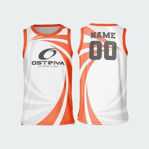 Maillot de basket-ball personnalisé à faible MOQ, nom d'équipe, été, sans manches, sublimation, pour unisexe - Product Image 3