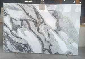 Azulejo de losa de mármol blanco moderno Natalia, suelo de baño de cocina pulido de porcelana travertino Natural para uso en apartamentos y villas - Product Image 3