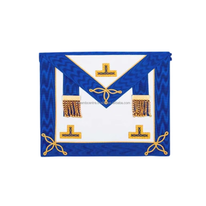 Tablier artisanal personnalisé de style provincial, Régalia maçonnique haut de gamme, Broderie en fils métalliques, Fabricant en gros de haute qualité - Product Image 1