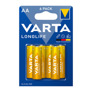 Varta Longlife Alcaline AA Stilo Blister da 6 Pezzi - Product Image 1