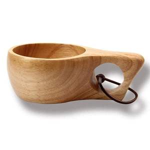 Mug Kuksa en bois robuste pour la cuisine en camping, mug Kuksa en bouleau naturel pour les amateurs de plein air, mug en bois Kuksa fait à la main - Product Image 4