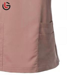 Venta al por mayor personalizable 100% algodón con cuello en V traje médico uniforme de enfermera hecho de lona para hospitales - Product Image 6