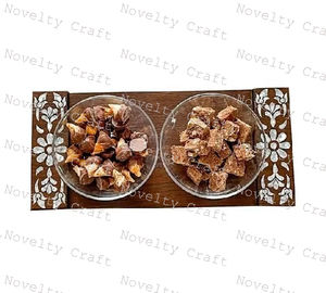 Plateau de service en bois Ramadan le plus vendu OEM conçoit des assiettes à vaisselle personnalisées pour la décoration en chocolat à bon prix de l'Inde - Product Image 1