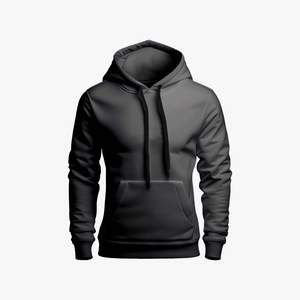 <b>Plain</b> Fleece Cotton/Polyester Winter Casual <b>Black</b> <b>Men's</b> <b>Hoodie</b> with Pocket Design Low MOQ Customizable Colors & OEM Service - Product Image 5