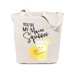 Sac fourre-tout en toile de coton « You're My Main Squeeze » - Product Image 1
