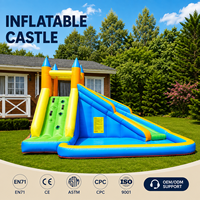 Toboggan aquatique gonflable pour enfants de haute qualité, adapté à 3 enfants, en tissu Oxford épaissi, souffleur inclus.