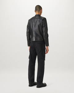 Pakistani Wholesale Leather Jackets Manufacturer <b>Belt</b> Side Casual Leather Jacket For <b>Men</b> New Motorbike OEM Design Jackets - Product Image 2