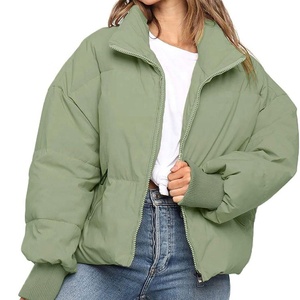 Chaqueta acolchada de algodón de moda de Invierno para mujer de gran calidad 2025, abrigo de lona transpirable con Material de relleno de plumón - Product Image 5