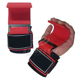 Venta al por mayor de ganchos de levantamiento de pesas con correas de mano Durable Pull Up Gym Training Ganchos de mano para entrenamientos de fuerza - Product Image 6