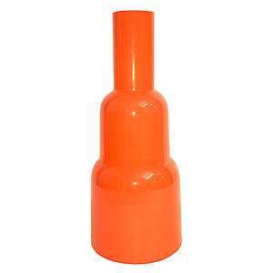 Vase à fleurs en céramique orange moderne nordique, vase décoratif géométrique brillant en terre cuite pour la décoration de la maison de luxe, salon, table - Product Image 3