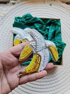 Beaded brooches Handmade designer brooch. High quality accessories. <b>Unique</b> design brooch. <b>Baby</b> shower best <b>gift</b>. - Product Image 6