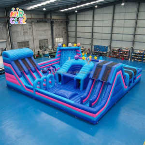 Aire de jeux parc gonflable commercial, grand parc d attractions gonflable pour enfants interieur exterieur - Product Image 2