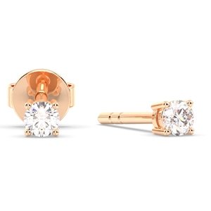 Aretes de Botón con Tornillo de Oro Sólido de 14K con Moissanita Certificada GRA, Diseño Clásico REYES, para Mujer, Uso Diario, Joyería Fina - Product Image 2