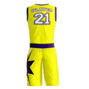 Uniformes de Baloncesto de Diseño Personalizado de Primera Calidad, Conjuntos Deportivos Transpirables de Secado Rápido para Verano, Impresos en 100% Poliéster - Product Image 3