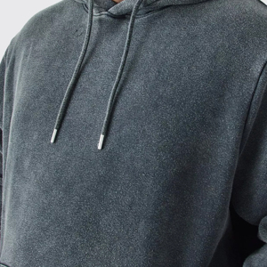 Sudadera con capucha extragrande con hombros caídos Vintage de lana de algodón 100% personalizada, diseño lavado ácido, sudaderas con capucha largas para hombre - Product Image 6