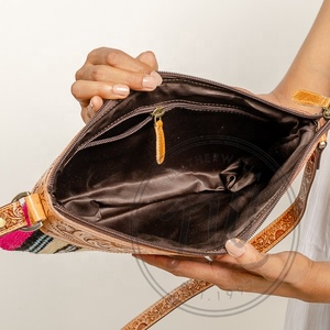 LW Western Style Saddle <b>Blanket</b> Leather Clutch stylish Tooled Women Leather Wallets High Quality Tooled clutch - Product Image 5