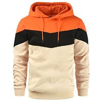 Pull-over à manches longues décontracté pour hommes Sweat à capuche en molleton Nouveauté Color Block Design Plus Size Maternité Caractéristiques Hiver Poche sans couture