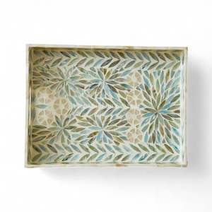 Bandeja de Servir Hecha a Mano con Madreperla, Decorativa con Incrustaciones de Concha Natural, Ecológica, de Vietnam, para el Hogar y la Mesa - Product Image 2